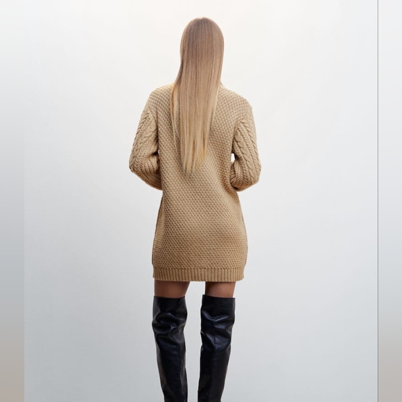 MANGO braided sweater dress - Picture 2 of 4